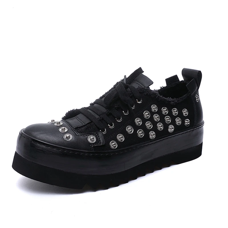 UNITYPUREMAX™ Unisex Canvas Art Rivet Sneakers Height Increasing Breathable Casual Shoes 4