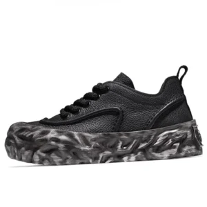 UNITYPUREMAX™ European/American Original Thick-Soled Height Increasing Sneakers – Genuine Leather Unisex Fashion Sports Shoes 1