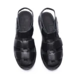 UNITYPUREMAX™ Men’s Cowhide Closed-Toe Gladiator Sandals – Breathable Platform Leather Hook & Loop Casual Shoes 14