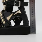UNITYPUREMAX™ Men’s Genuine Leather Punk Gladiator Sandals – Hollow Platform Summer Ankle Boots with Rivets 5