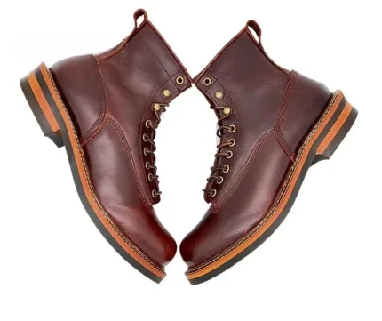 UNITYPUREMAX™ Men’s High-Quality Genuine Leather Desert Combat Boots – Handmade Outdoor Ankle Motorcycle Boots 2