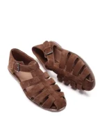UNITYPUREMAX™ Men’s Retro Cowhide Buckle Sandals – Breathable Summer Beach Shoes 6