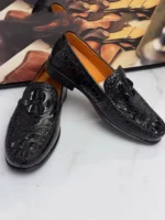 UNITYPUREMAX™ Men’s Handmade Crocodile Leather Loafers – Luxury Business & Casual Slip-On Dress Shoes 4