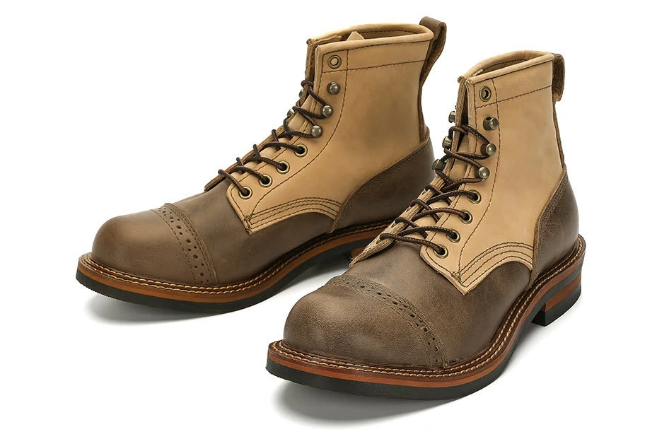 UNITYPUREMAX™ Premium Cowhide Vintage Motorcycle Boots – Winter Riding Short Boots for Men 5