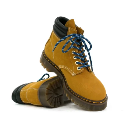 UNITYPUREMAX™ Rugged Heritage Goodyear-Welted Leather Boots – Men’s Military-Inspired Trekking & Work Boots in Yellow 2