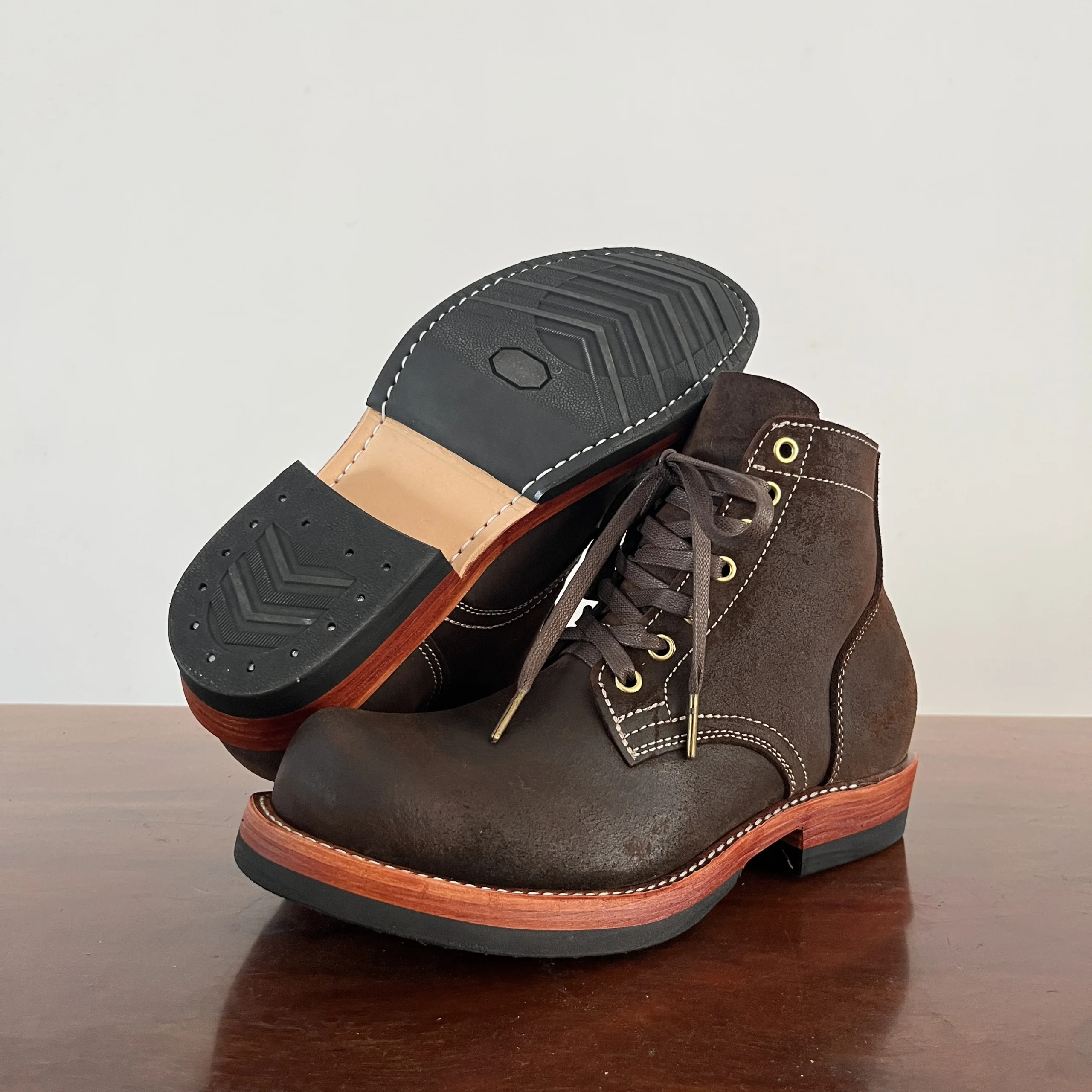 UNITYPUREMAX™ Genuine Italian Cow Leather Handmade Goodyear Welted Boots – Premium Men’s Motorcycle Boots (Sizes 35–52, Custom Options Available) 1