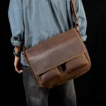 UNITYPUREMAX™ Retro Top-Layer Cowhide Crossbody Satchel – Men's Genuine Leather Messenger Bag 4