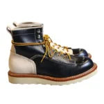 UNITYPUREMAX™ Men’s Japanese Retro Patchwork Leather Boots – Handmade Cowhide Lace-Up Motorcycle Ankle Boots 5