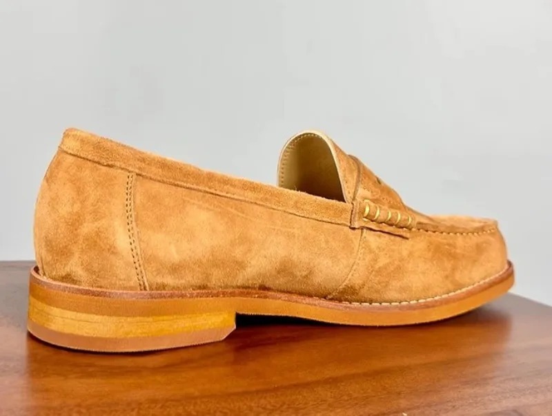 UNITYPUREMAX™ Men’s Slip-On Premium Cow Suede Loafers – Breathable Round-Toe Business & Wedding Dress Shoes 12
