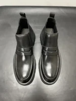 UNITYPUREMAX™ Handmade Cowhide Leather Chelsea Boots – Men’s British Business-Casual Platform Slip-On Boots 5