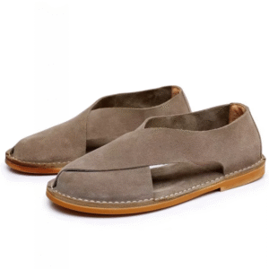 UNITYPUREMAX™ Vintage Cow Suede Slip-On Sandals – Men’s Handmade Round Toe Gladiator Loafers