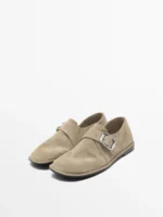 UNITYPUREMAX™ Women’s Retro Cowhide Suede Loafers – British Style Minimalist Buckle Flats for Spring & Autumn 10