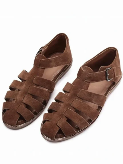 UNITYPUREMAX™ Men’s Retro Cowhide Buckle Sandals – Breathable Summer Beach Shoes 2