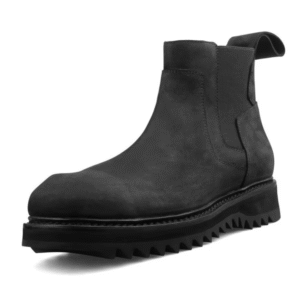 UNITYPUREMAX™ Handmade Gothic Platform Chelsea Boots – Men’s Genuine Cowhide Slip-On Round-Toe High-Top Cargo Boots