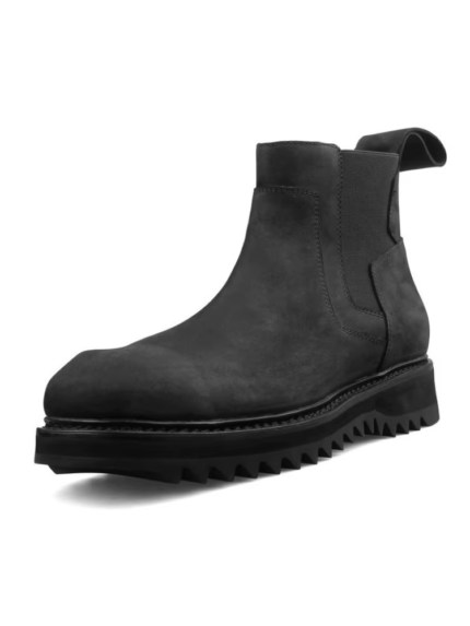 UNITYPUREMAX™ Handmade Gothic Platform Chelsea Boots – Men’s Genuine Cowhide Slip-On Round-Toe High-Top Cargo Boots