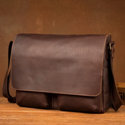 UNITYPUREMAX™ Retro Top-Layer Cowhide Crossbody Satchel – Men's Genuine Leather Messenger Bag 2
