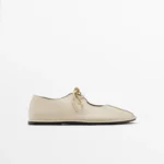 UNITYPUREMAX™ Women’s Genuine Leather Lace-Up Ballet Flats – Minimalist Patchwork Commuter Shoes for Daily Wear 1