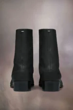 UNITYPUREMAX™ Unisex Split-Toe Tabi Boots – Mid-Calf Black Leather Two-Toe Fashion Boots for Men & Women 4