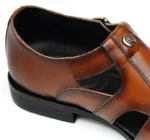 UNITYPUREMAX™ Men’s Handmade Cowhide Hollow-Out Sandals – Vintage Buckle-Strap Breathable Leather Summer Shoes 10