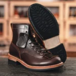 UNITYPUREMAX™ Men’s Vintage Cowhide Motorcycle Boots – Waterproof High-Top Thick-Soled Riding Boots (EU 38–44) 6