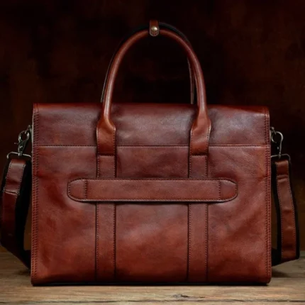 UNITYPUREMAX™ Handmade Genuine Cowhide Leather Business Briefcase – Men’s Premium Shoulder & Laptop Bag 2