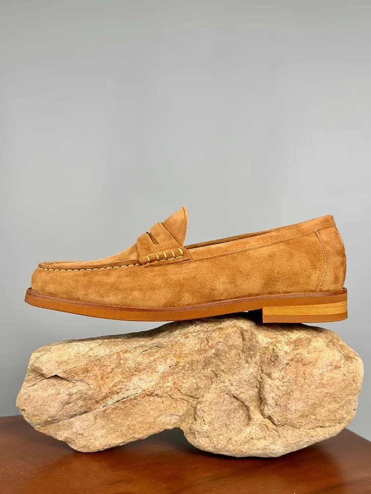 UNITYPUREMAX™ Men’s Slip-On Premium Cow Suede Loafers – Breathable Round-Toe Business & Wedding Dress Shoes 4