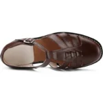 UNITYPUREMAX™ Men’s Genuine Leather Buckle Sandals – Handmade Summer Hollow Round-Toe Formal Leisure Shoes (Size 35–48) 5