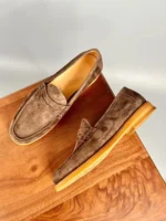 UNITYPUREMAX™ Men’s Slip-On Premium Cow Suede Loafers – Breathable Round-Toe Business & Wedding Dress Shoes 5