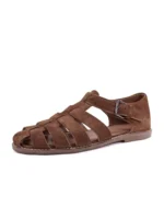 UNITYPUREMAX™ Men’s Retro Cowhide Buckle Sandals – Breathable Summer Beach Shoes 4