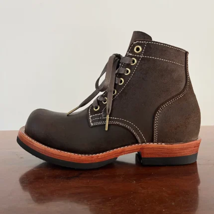 UNITYPUREMAX™ Genuine Italian Cow Leather Handmade Goodyear-Welted Boots – Premium Men’s Motorcycle Boots (Sizes 35–52, Custom Options Available) 2