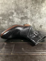 UNITYPUREMAX™ Handmade Snakeskin Leather Pointed-Toe Ankle Boots – Men’s Minimal Zip High-Top Boots 3