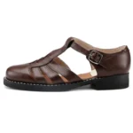 UNITYPUREMAX™ Men’s Genuine Leather Buckle Sandals – Handmade Summer Hollow Round-Toe Formal Leisure Shoes (Size 35–48) 4