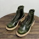 UNITYPUREMAX™ Handmade Cowhide Work Boots – American Vintage High-Top Motorcycle Leather Boots for Men 3
