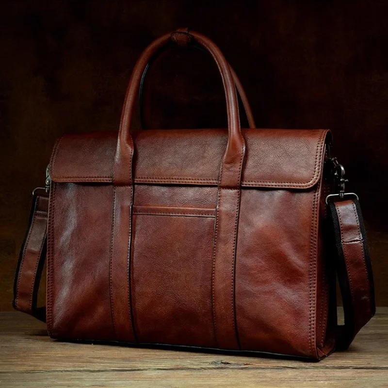 UNITYPUREMAX™ Handmade Genuine Cowhide Leather Business Briefcase – Men’s Premium Shoulder & Laptop Bag 1 UNITYPUREMAX™ Handmade Genuine Cowhide Leather Business Briefcase – Men’s Premium Shoulder & Laptop Bag 1