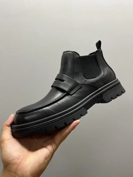 UNITYPUREMAX™ Handmade Cowhide Leather Chelsea Boots – Men’s British Business-Casual Platform Slip-On Boots 3