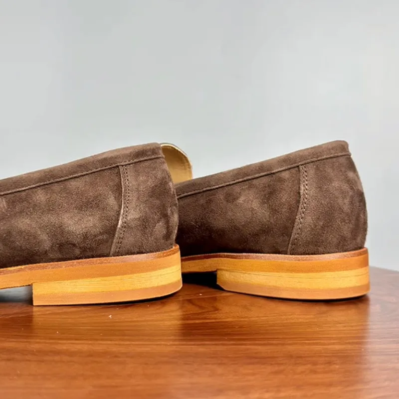 UNITYPUREMAX™ Men’s Slip-On Premium Cow Suede Loafers – Breathable Round-Toe Business & Wedding Dress Shoes 18