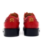UNITYPUREMAX™ Men’s Genuine Leather Wingtip Dress Shoes – Luxury Red Embroidery Brogue Wedding & Formal Footwear 4