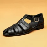 UNITYPUREMAX™ Men’s Handmade Cowhide Weave Gladiator Sandals – Vintage Hollow-Out Leather Work & Casual Shoes 10