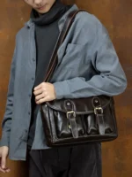 UNITYPUREMAX™ Fashion Cowhide Crossbody Shoulder Bag – Horizontal Commuter-Style Genuine Leather Messenger 4
