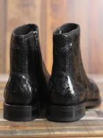 UNITYPUREMAX™ Men’s Handmade Snakeskin Leather Zip Boots – Men's Minimal Zip High-Top Footwear 5