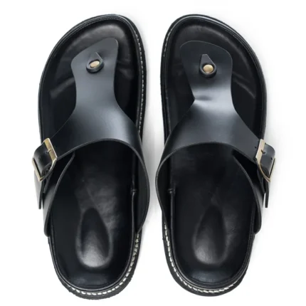 UNITYPUREMAX™ Men’s Leather Gladiator Sandals – Handmade Slip-On Summer Cowhide Beach Shoes (Size 35–45) 2