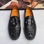 UNITYPUREMAX™ Men’s Handmade Crocodile Leather Loafers – Luxury Business & Casual Slip-On Dress Shoes 7