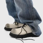 UNITYPUREMAX™ Men’s British Casual Thick-Sole Riding Boots – Waterproof Synthetic Lace-Up Desert Motorcycle Boots 5