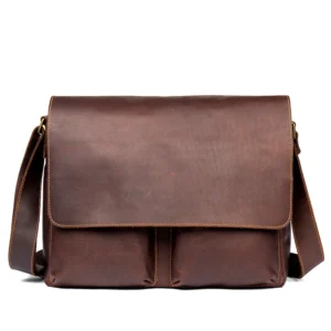 UNITYPUREMAX™ Retro Top-Layer Cowhide Crossbody Satchel – Men's Genuine Leather Messenger Bag 1