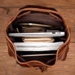 UNITYPUREMAX™ Handmade Vegetable-Tanned Cowhide Backpack – Unisex Vintage Leather Laptop & Travel Bag 3