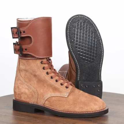 UNITYPUREMAX™ Handmade Retro Leather Hiking Boots – High-Top Wear-Resistant Outdoor Desert Boots for Men 2