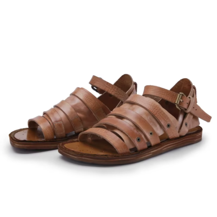 UNITYPUREMAX™ Handmade 100% Cowhide Gladiator Sandals – Men’s British Retro Open-Toe Leather Flats 2