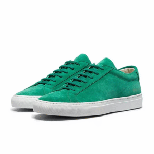 UNITYPUREMAX™ Men’s Green Nubuck Leather Sneakers – Handmade Cowhide Round-Toe Lace-Up Casual Shoes (Size 37–46)