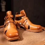 UNITYPUREMAX™ Handmade Genuine Leather High-Top Gladiator Sandals – Men’s Retro Square-Toe Outdoor Footwear 3