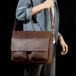 UNITYPUREMAX™ Retro Top-Layer Cowhide Crossbody Satchel – Men's Genuine Leather Messenger Bag 5
